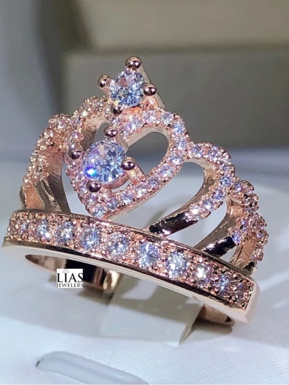 New 18k rose gold engagement ring
